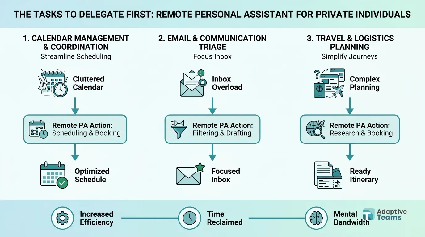 The tasks to delegate first